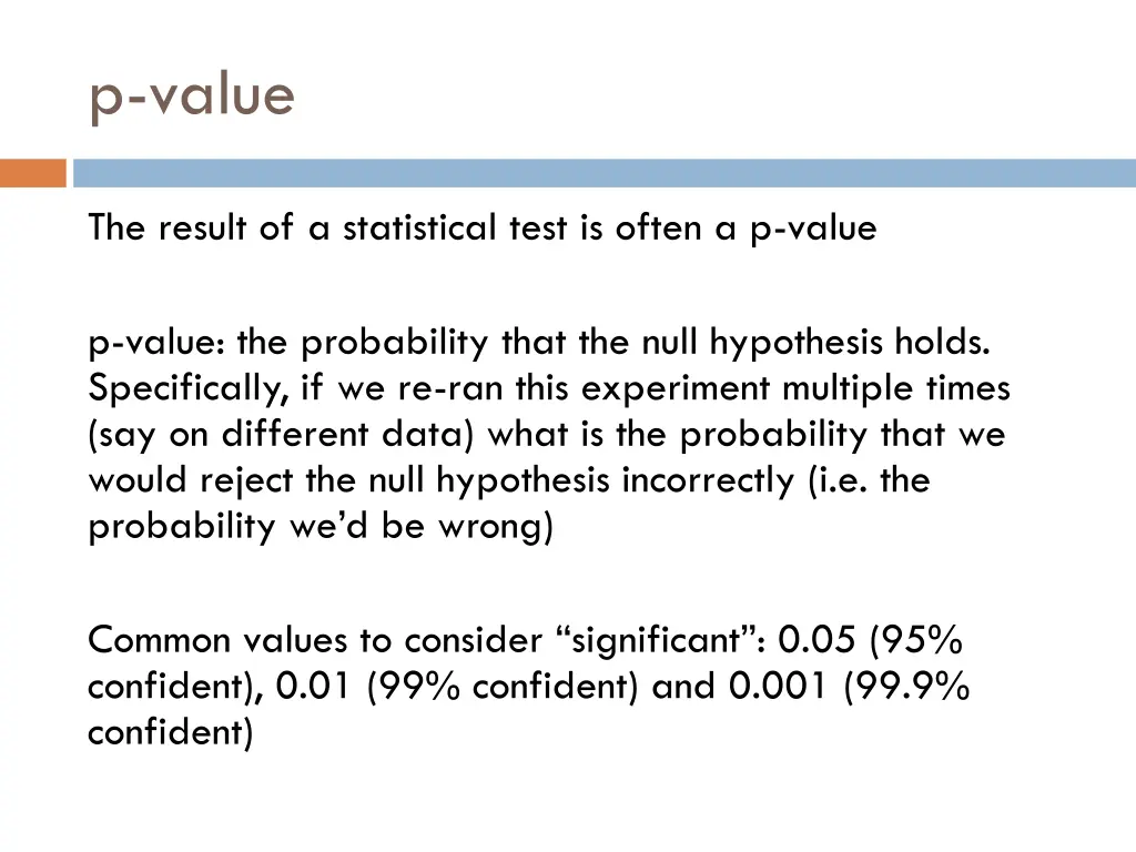 p value