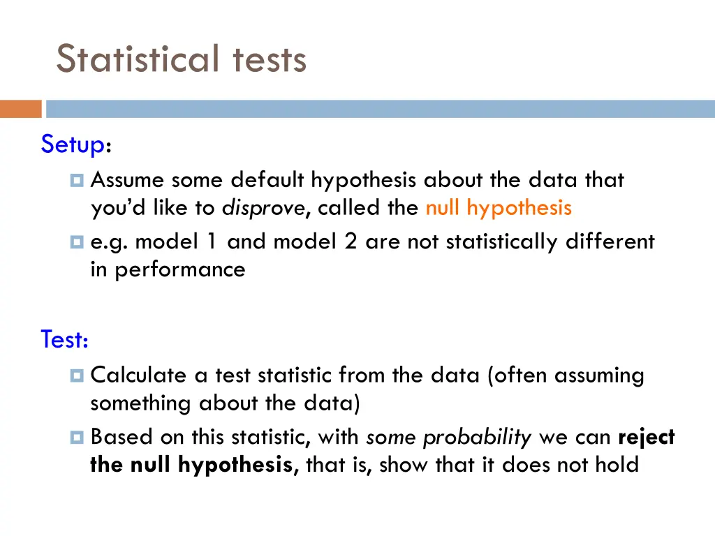 statistical tests