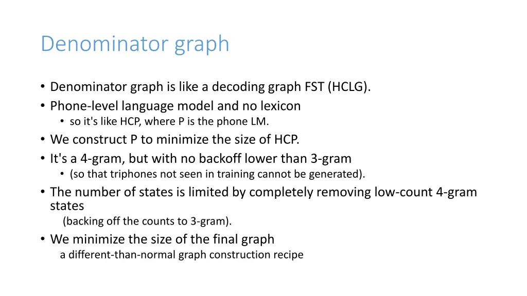 denominator graph