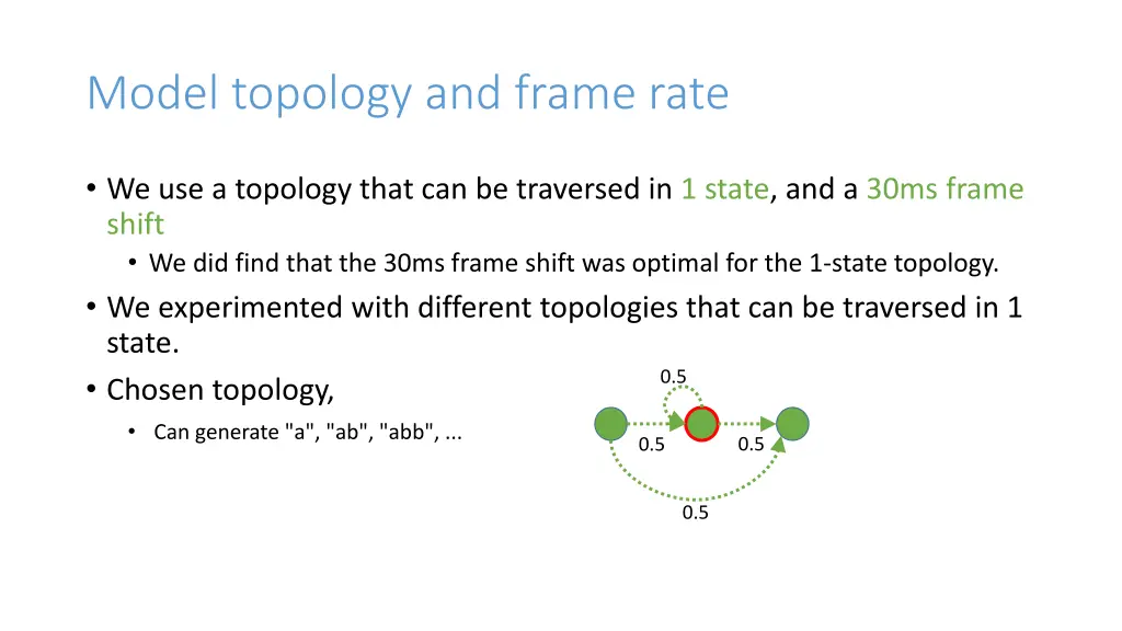 model topology and frame rate