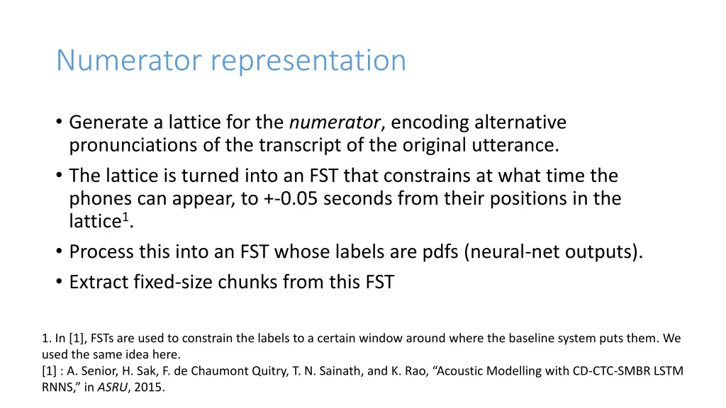 numerator representation
