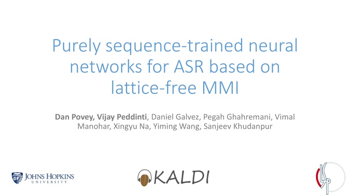 purely sequence trained neural networks