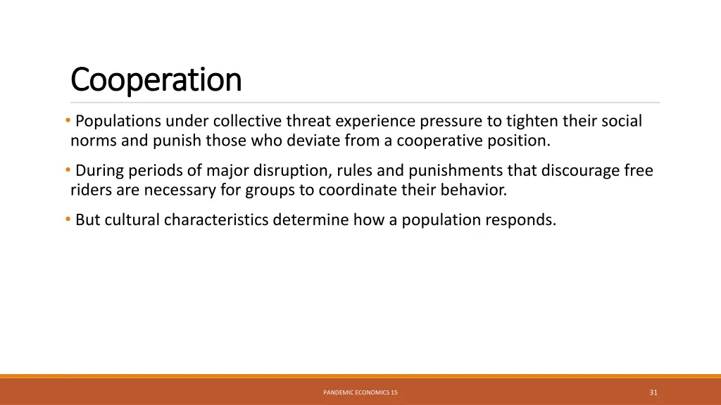 cooperation cooperation
