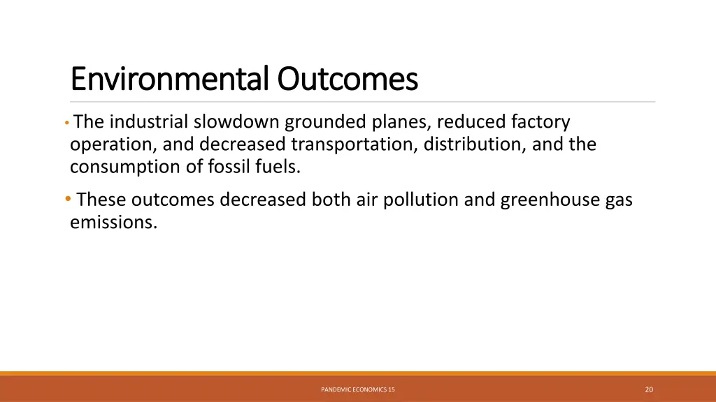 environmental outcomes environmental outcomes