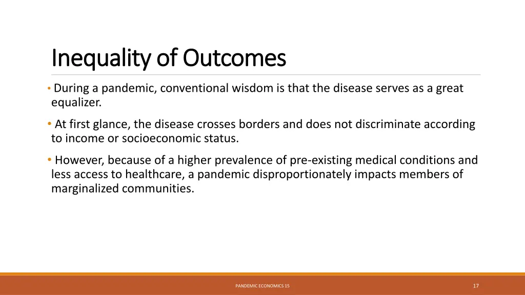 inequality of outcomes inequality of outcomes