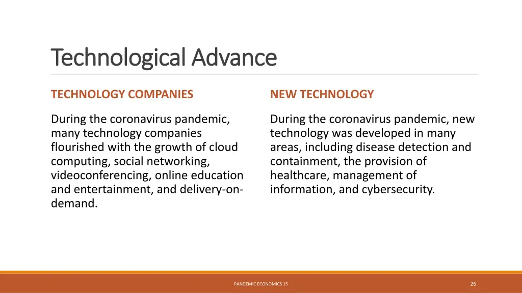 technological advance technological advance