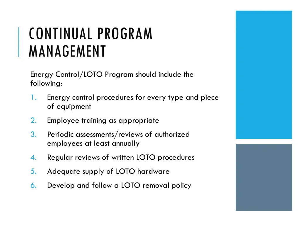 continual program management