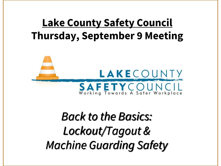 lake county safety council thursday september