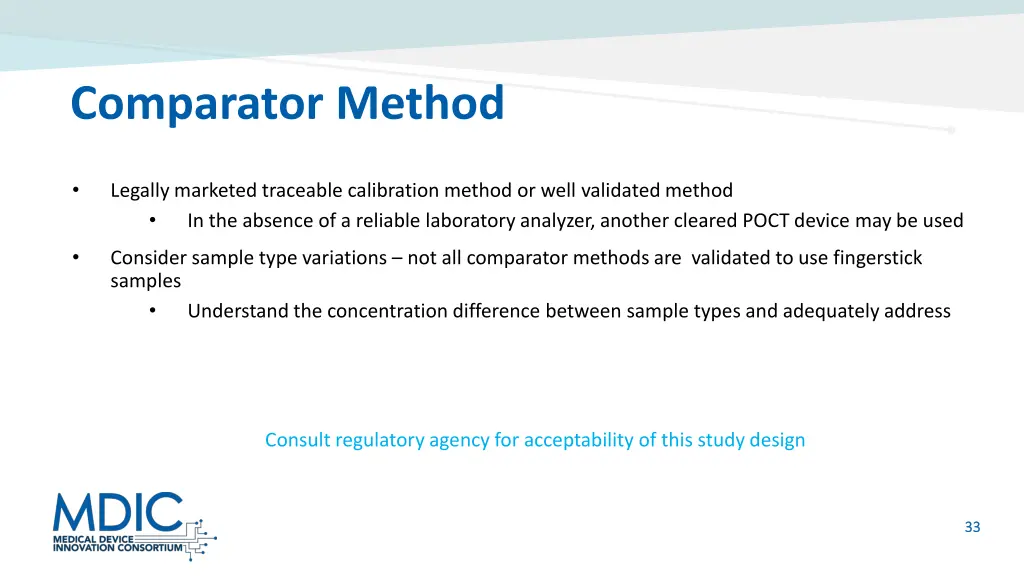 comparator method