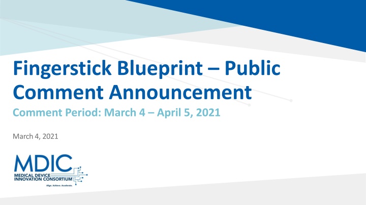 fingerstick blueprint public comment announcement