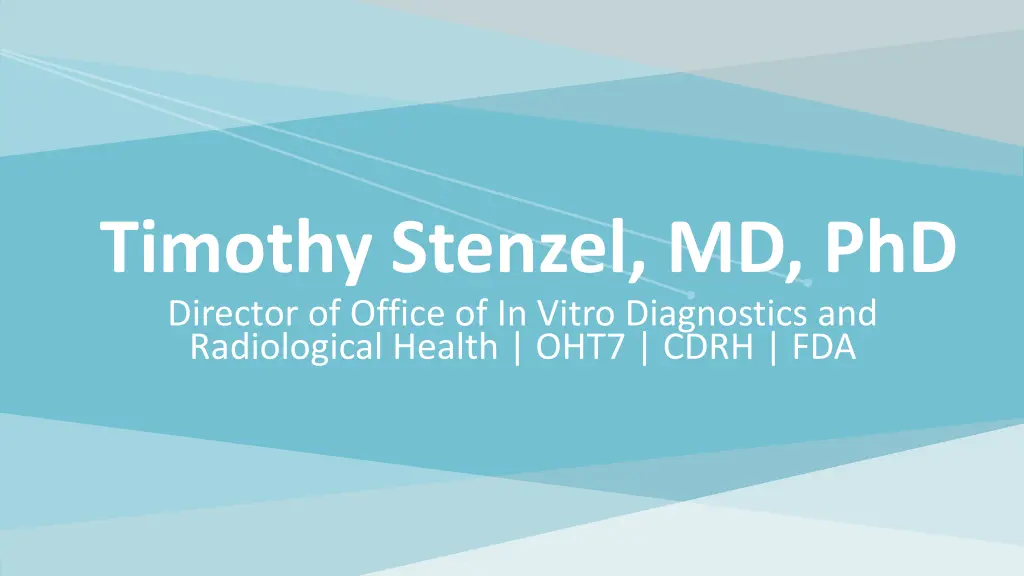 timothy stenzel md phd