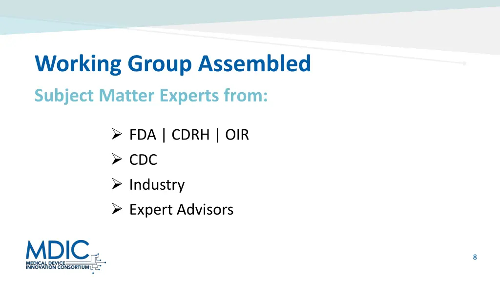 working group assembled