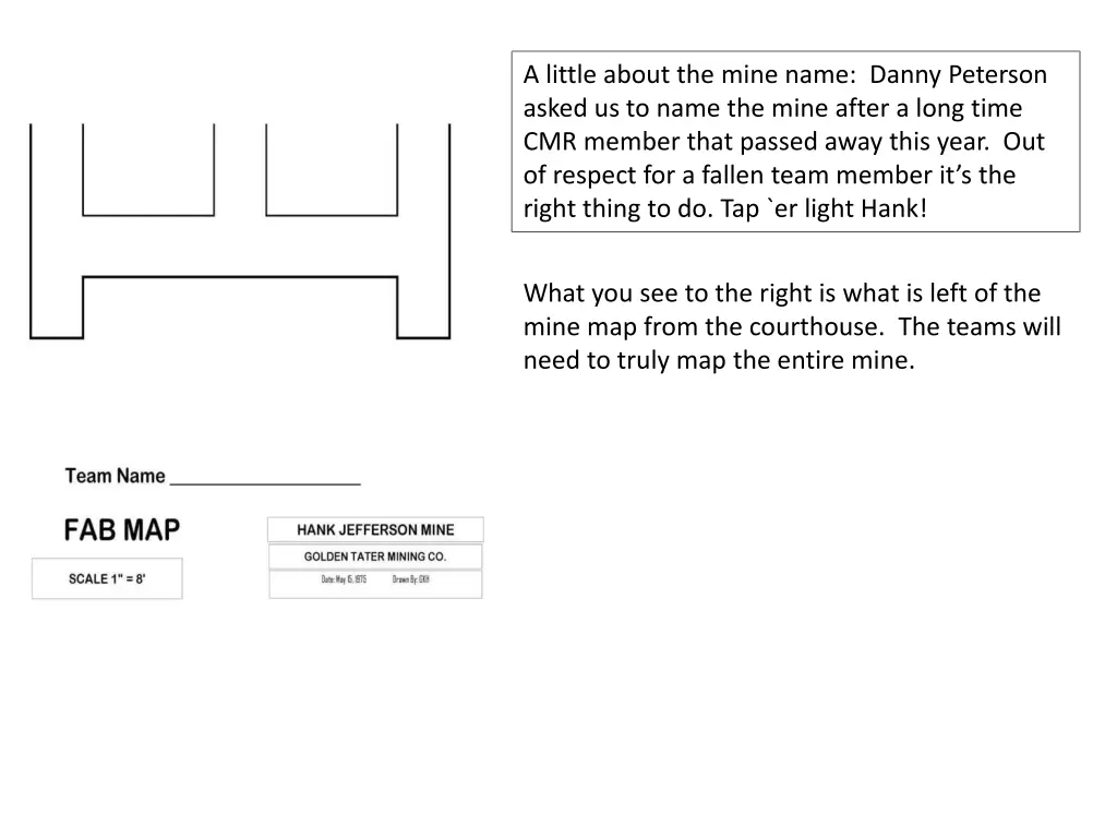 a little about the mine name danny peterson asked
