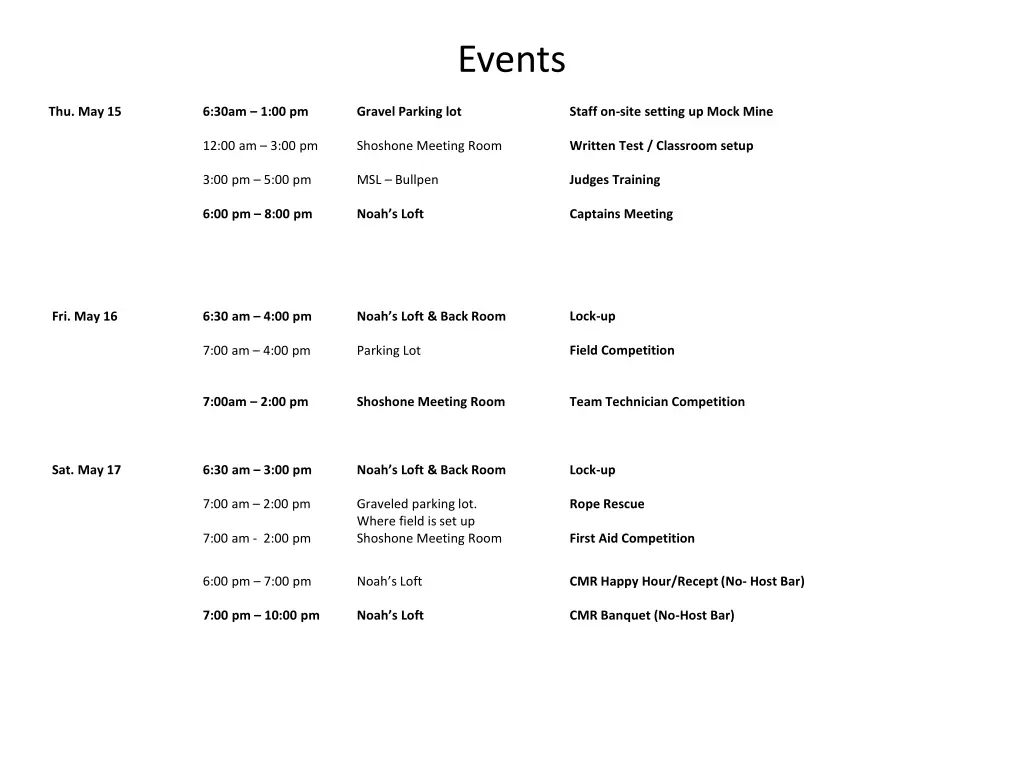 events