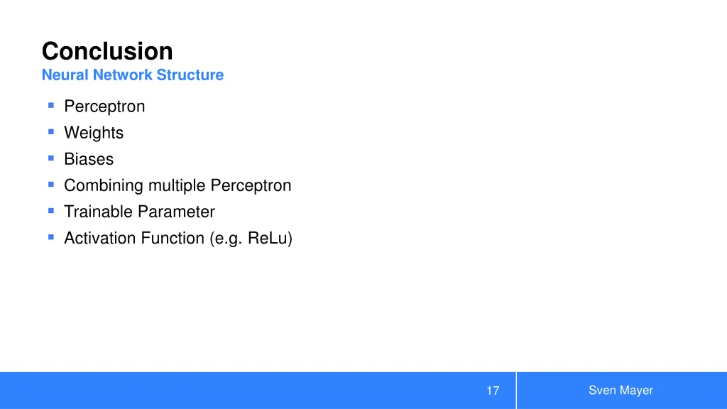 conclusion neural network structure