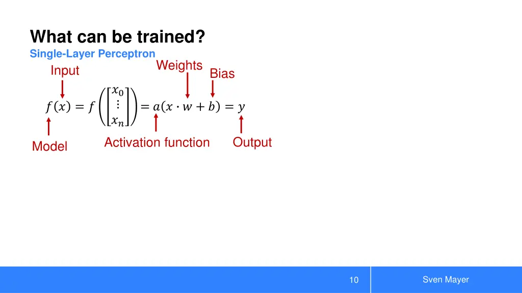 what can be trained single layer perceptron input 1