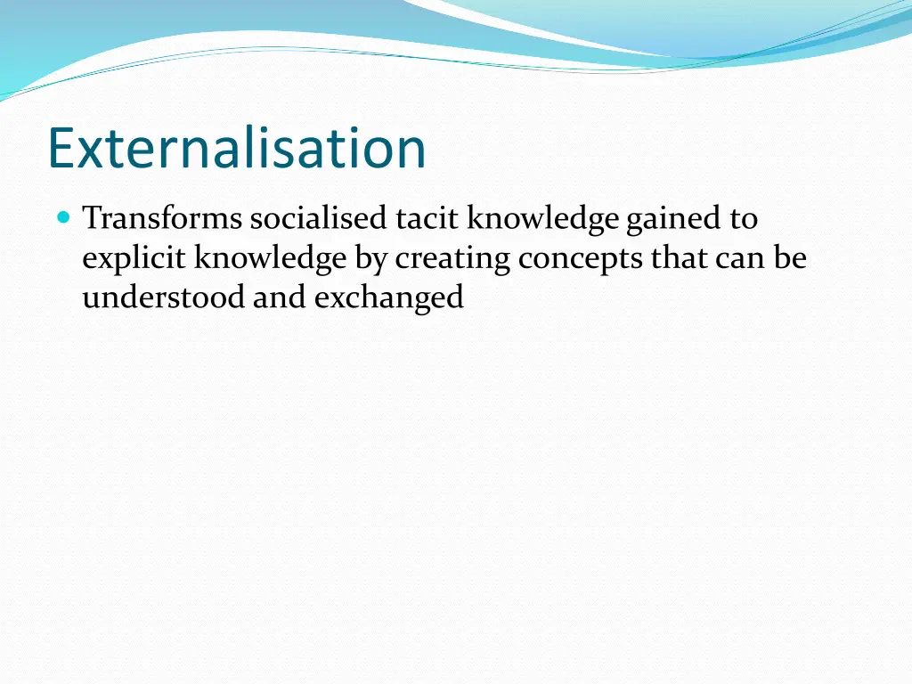 externalisation