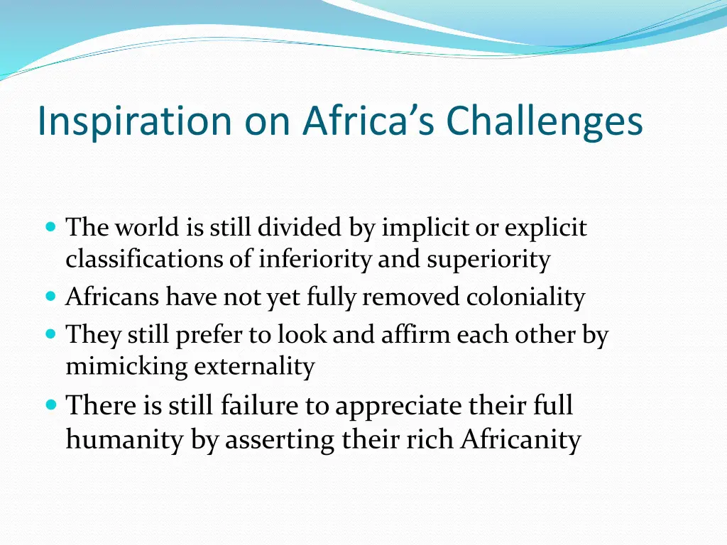 inspiration on africa s challenges