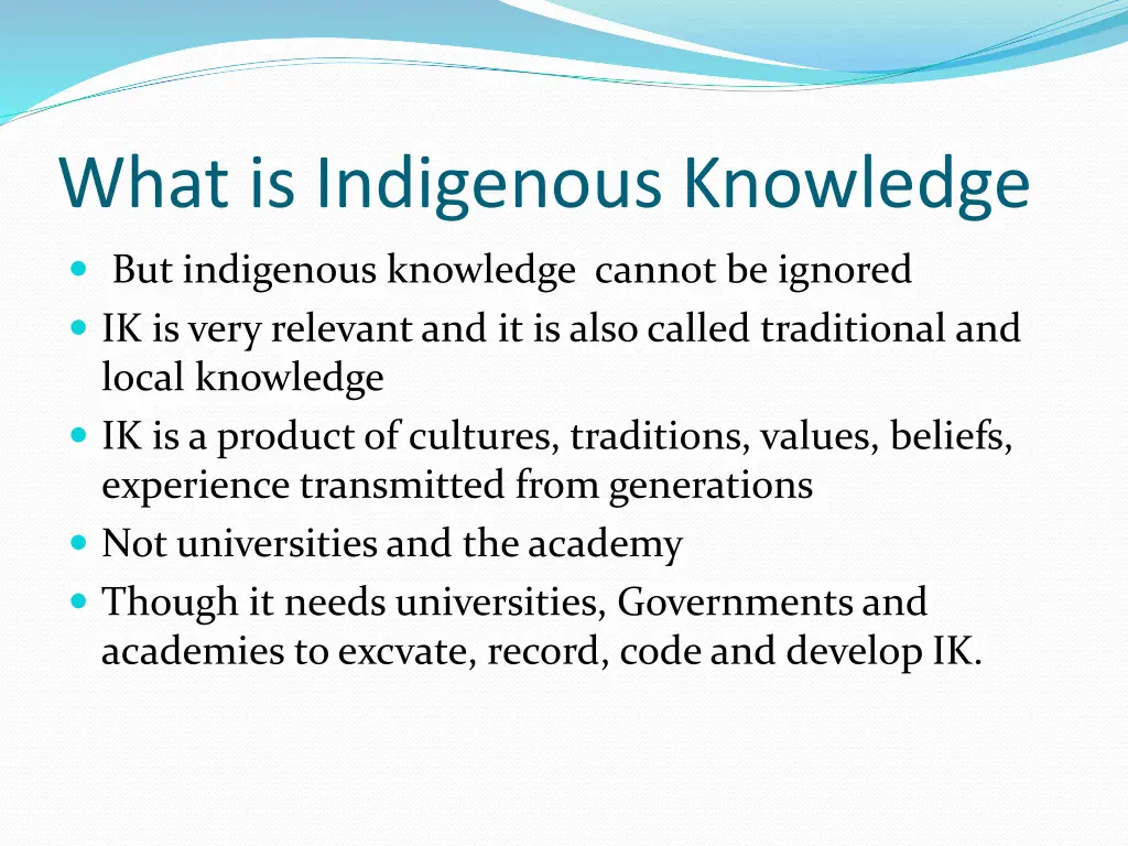 what is indigenous knowledge