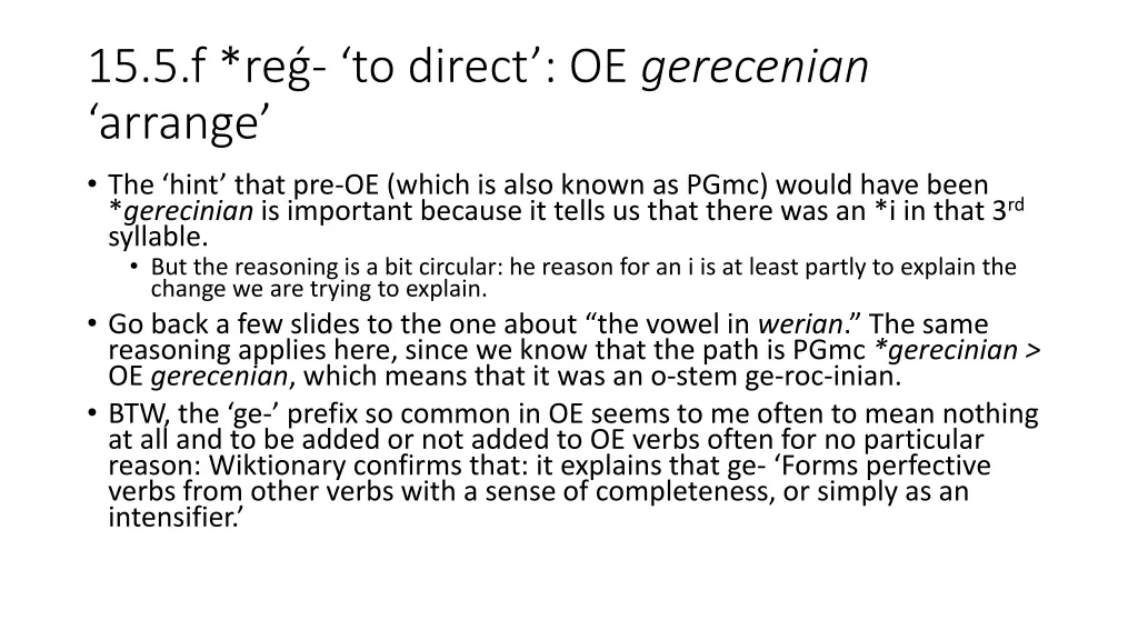 15 5 f re to direct oe gerecenian arrange