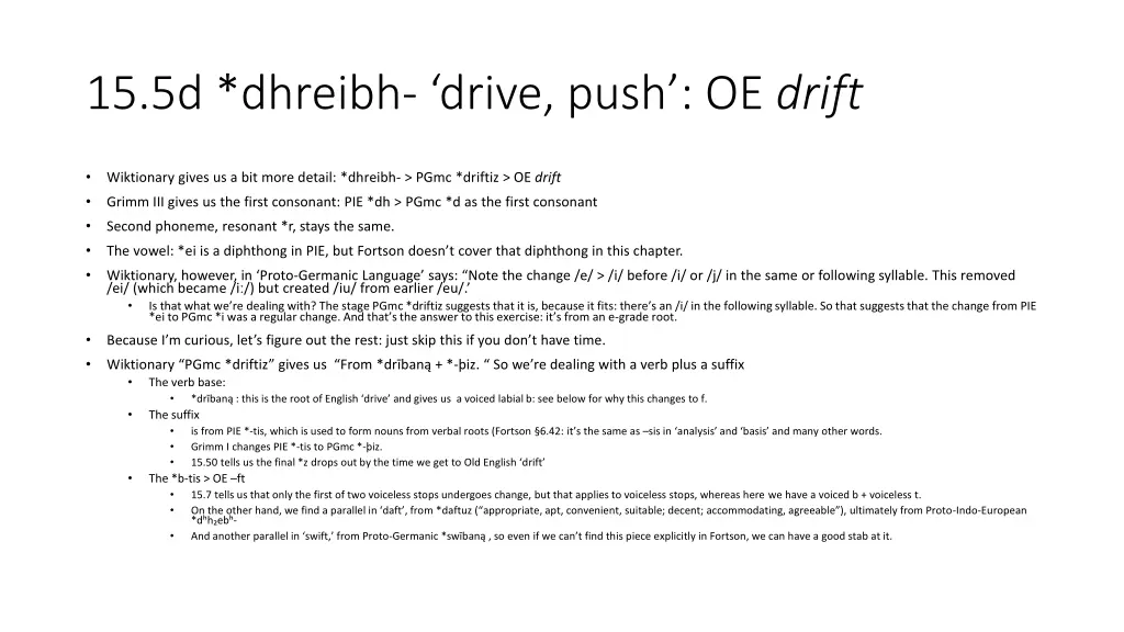 15 5d dhreibh drive push oe drift