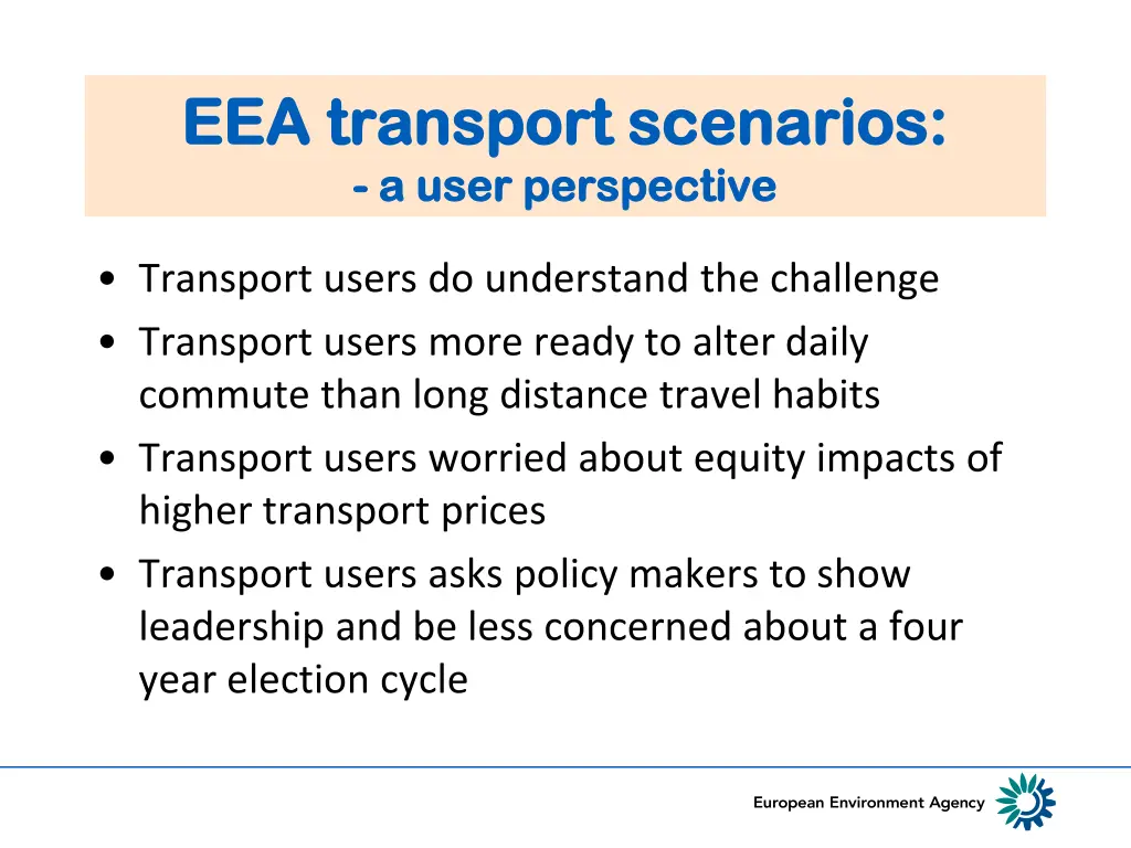 eea transport scenarios eea transport scenarios 1