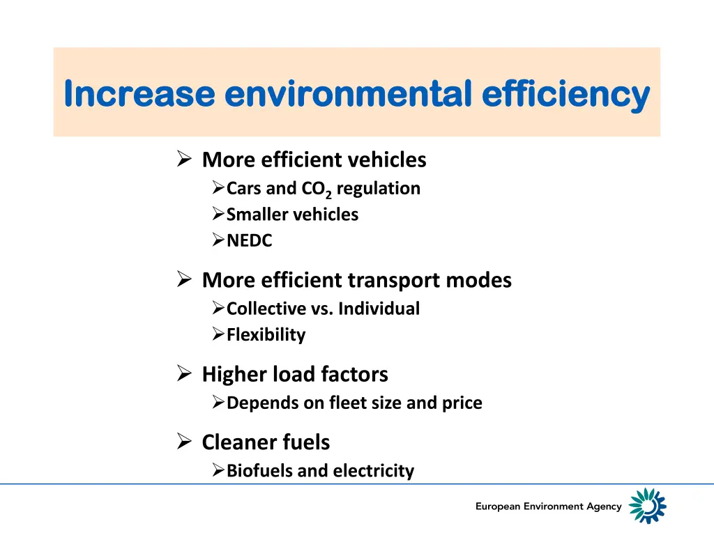 increase environmental efficiency increase