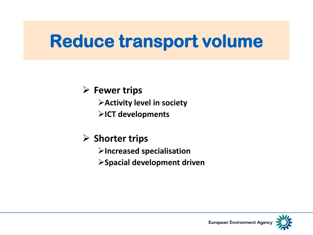 reduce transport volume reduce transport volume