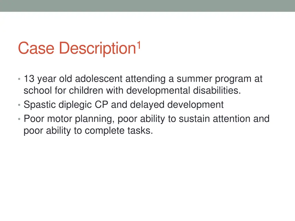 case description 1