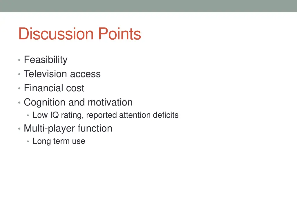 discussion points