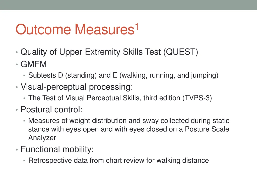 outcome measures 1