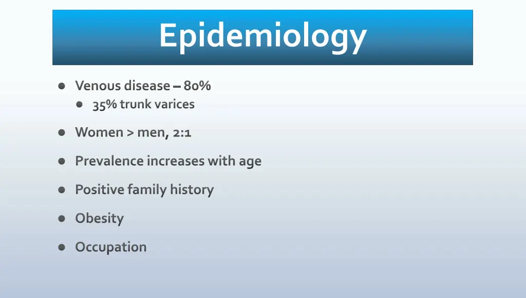 epidemiology