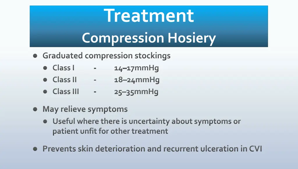 treatment compression hosiery