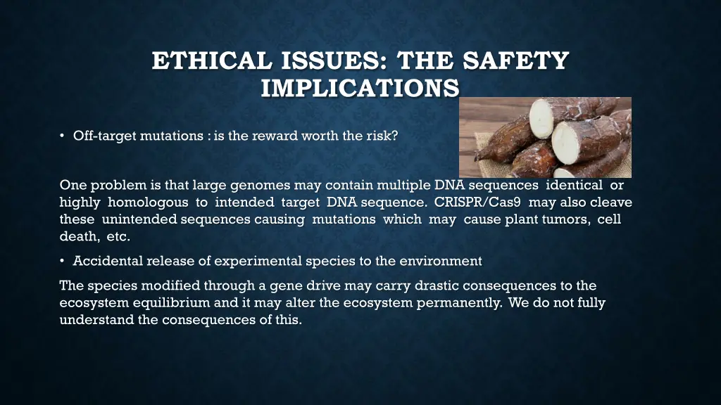 ethical issues the safety implications