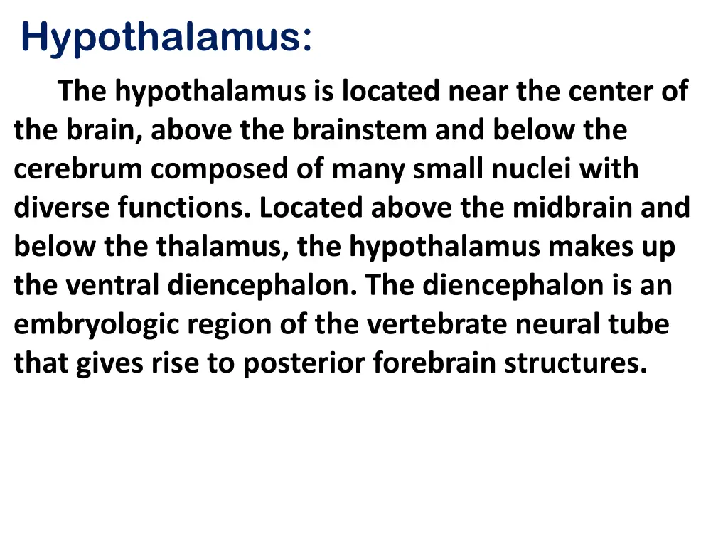 hypothalamus