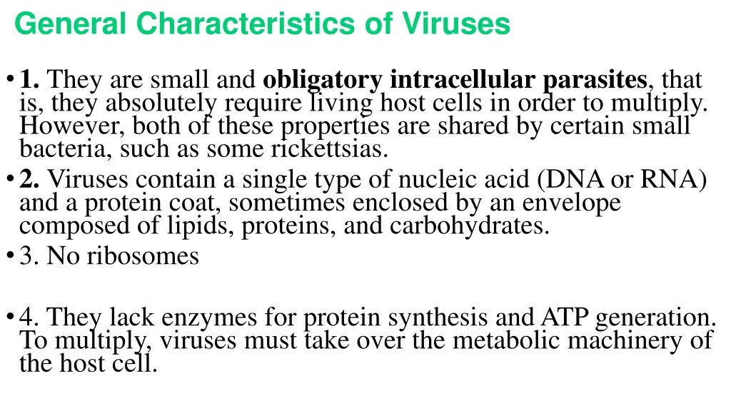 general characteristics of viruses
