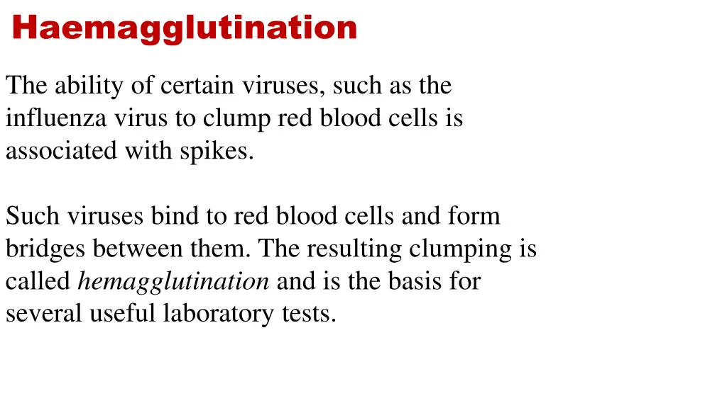 haemagglutination
