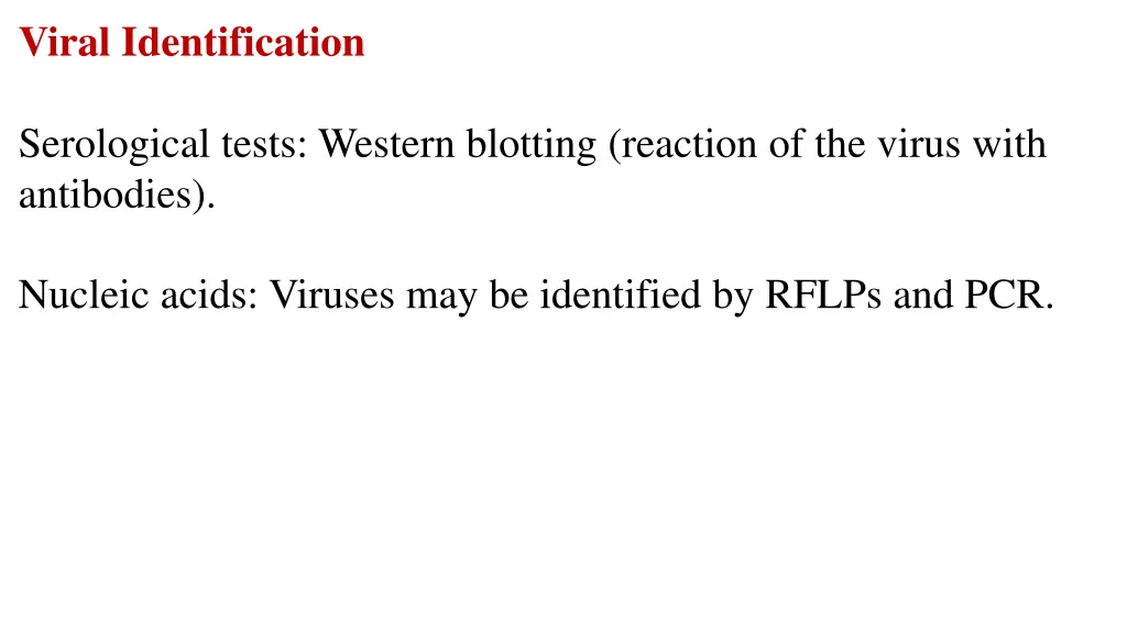 viral identification