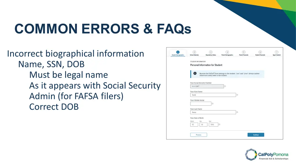 common errors faqs