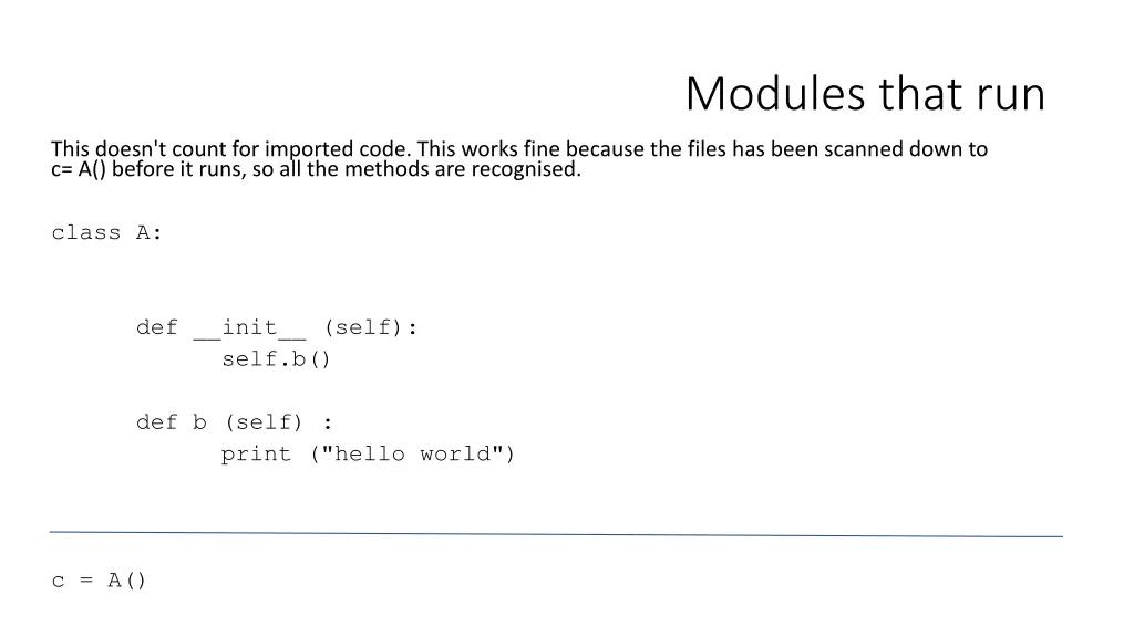 modules that run 1