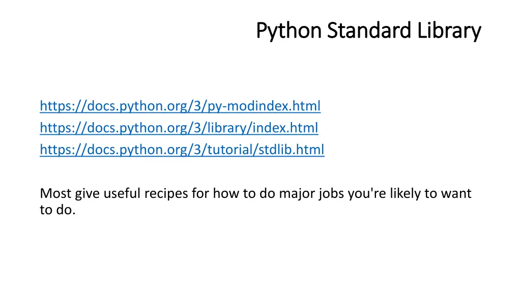 python standard library python standard library