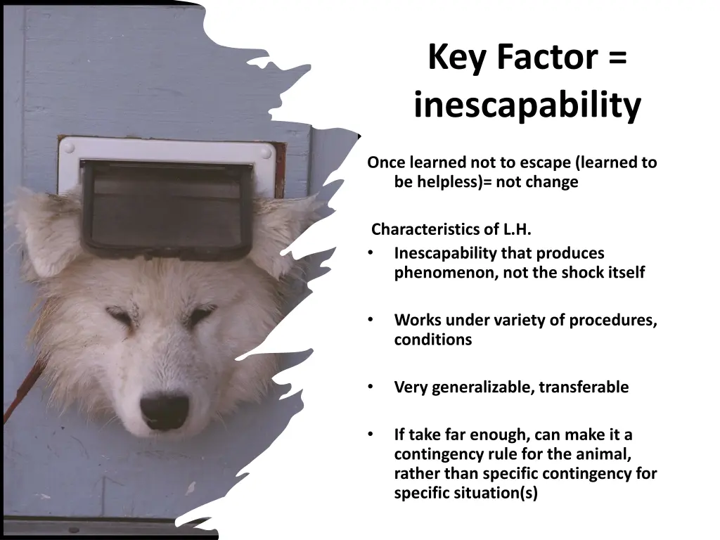 key factor inescapability
