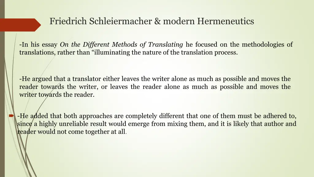friedrich schleiermacher modern hermeneutics