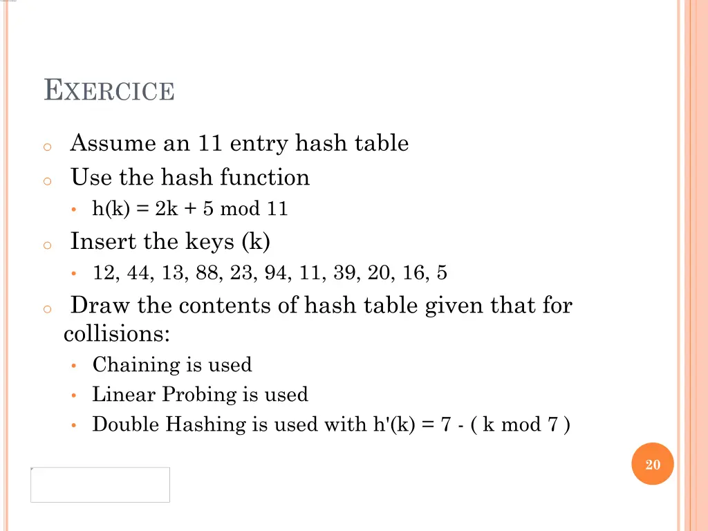 e xercice