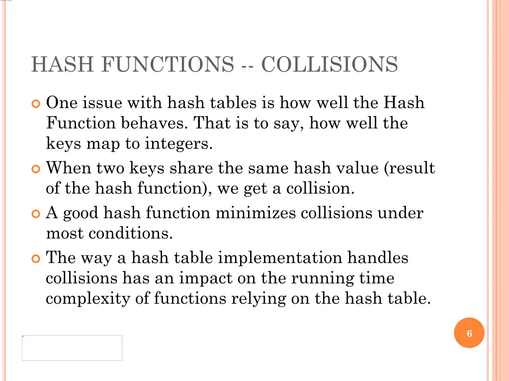 hash functions collisions