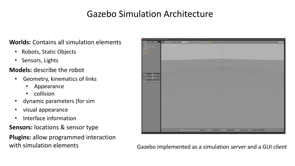 gazebo simulation architecture