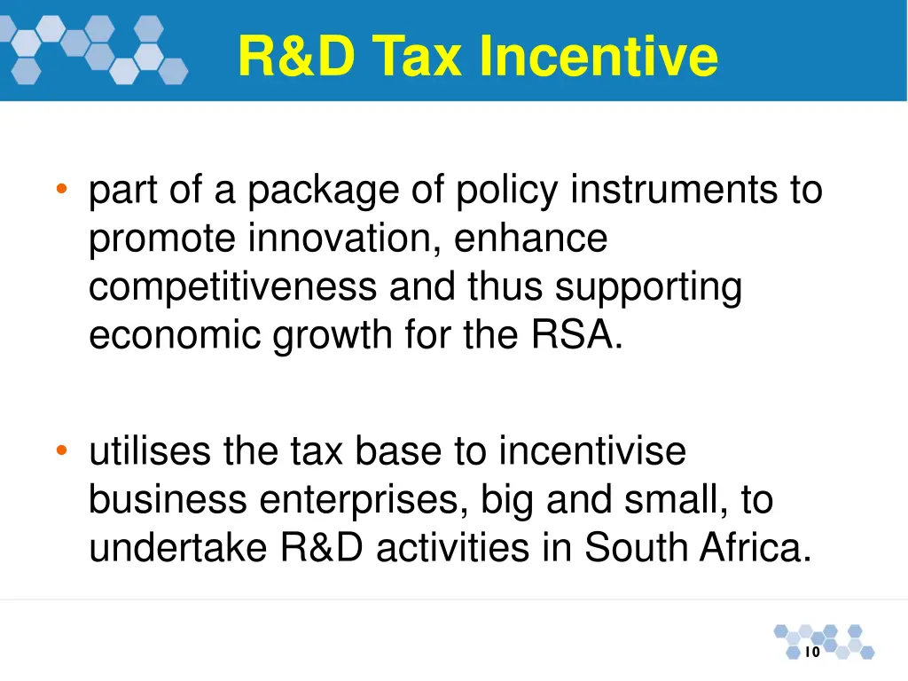 r d tax incentive