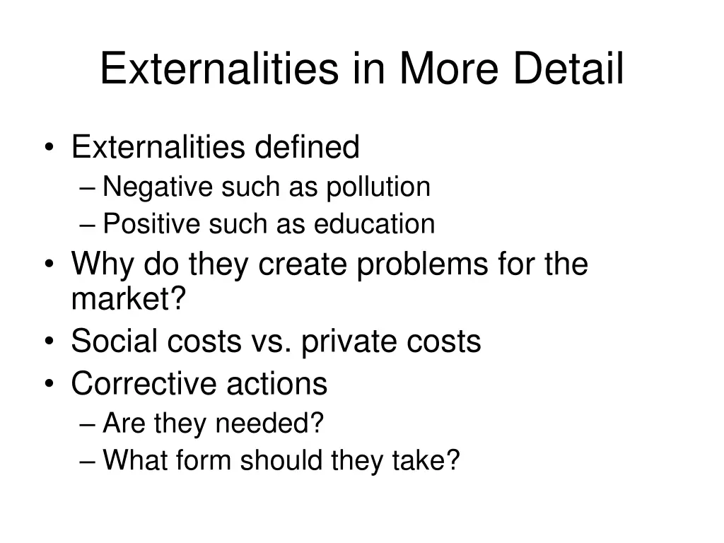 externalities in more detail 2