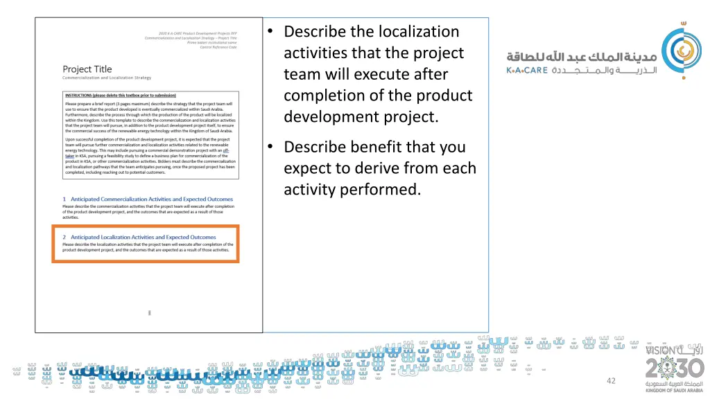 describe the localization activities that