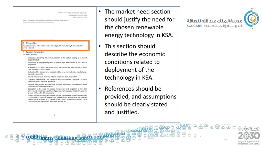 the market need section should justify the need 1